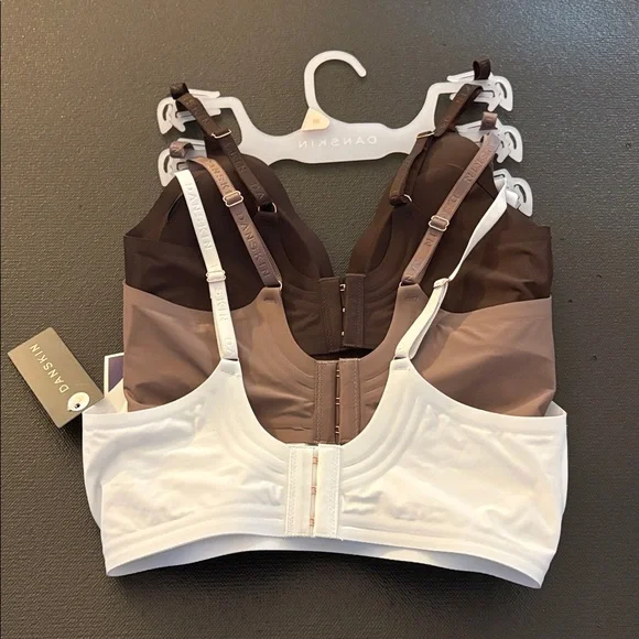 NWT 3-Pk Danskin Gel Bonded Wireless Lounge Bras - Sz. M